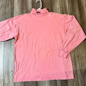 Vtg Quiksilver Soft Pink Turtleneck Top